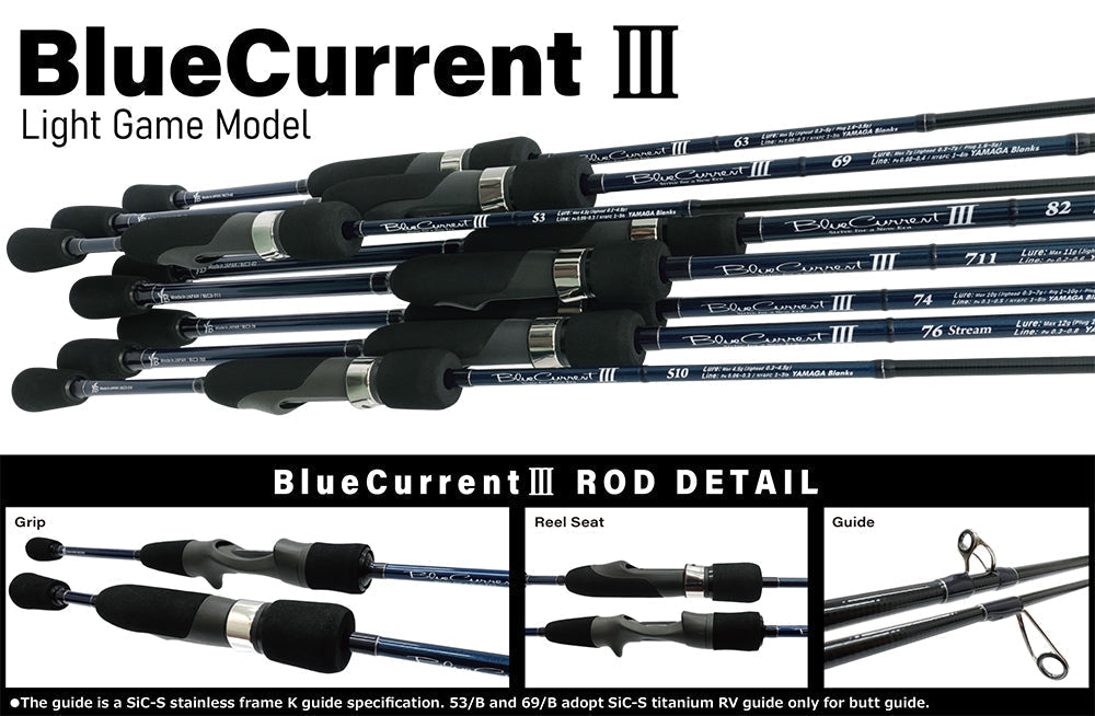 Yamaga Blanks Blue Current III 76 Stream Light Game Model – GT 
