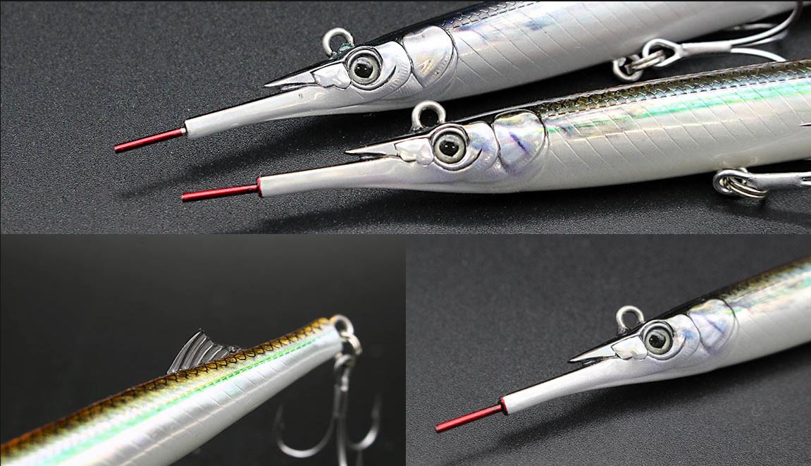 Little Jack Sayoris 135 Sinking Pencil Lure with BKK Treble Hooks 135mm / 23g (Heavy Weight) #5 UV Lame Sayori