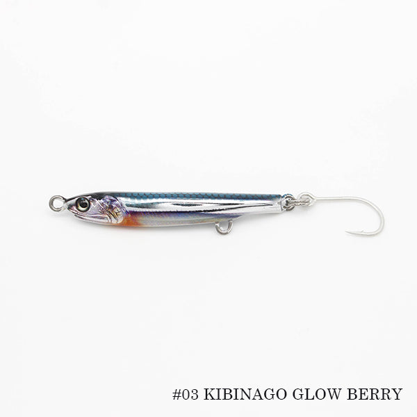 Little Jack Amezaiku JP Lure with BKK Single Hook 45mm / 1.7g #03 Kibinago Glowbelly