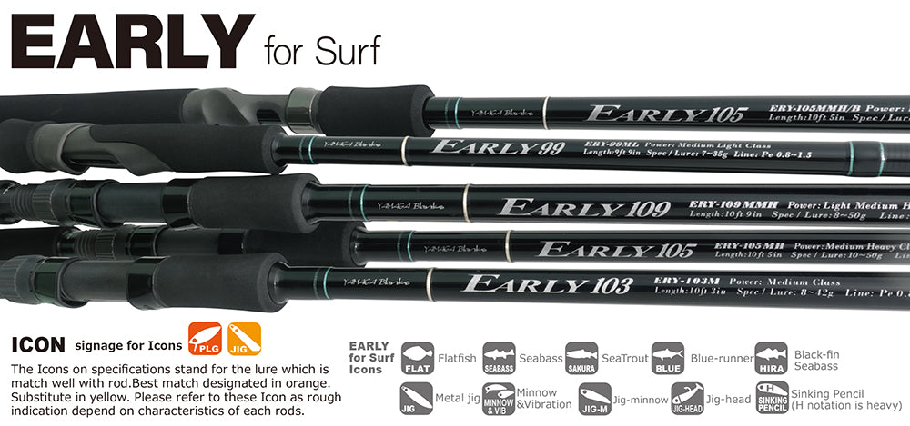 Yamaga Blanks Early for Surf Rods