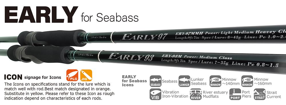 Yamaga Blanks Early for Seabass 97MMH Shore Casting Rod – GT FIGHT