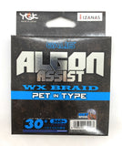 YGK Galis Algon Assist WX Braid Pet in Type 6m Blue 260lb #30