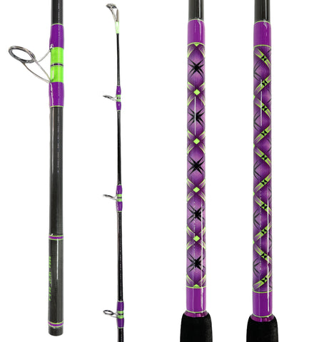 custom purple fishing rod Dark Matter Psychedelic Casting Rods Targets snappers Custom Purple Fishing Rod