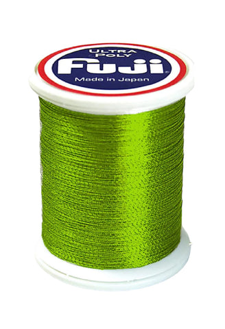 Fuji Ultra Poly Metallic Rod Building Thread 100m Spool 914 Lime Green / Size A