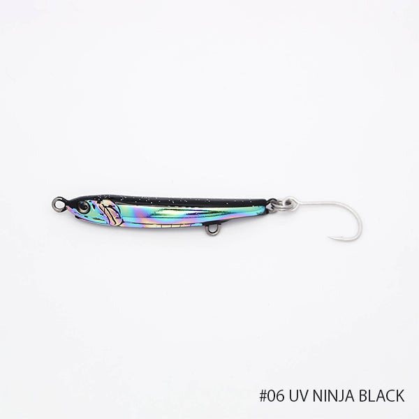 Little Jack Amezaiku JP Lure with BKK Single Hook 45mm / 1.7g #06 UV Ninja Black