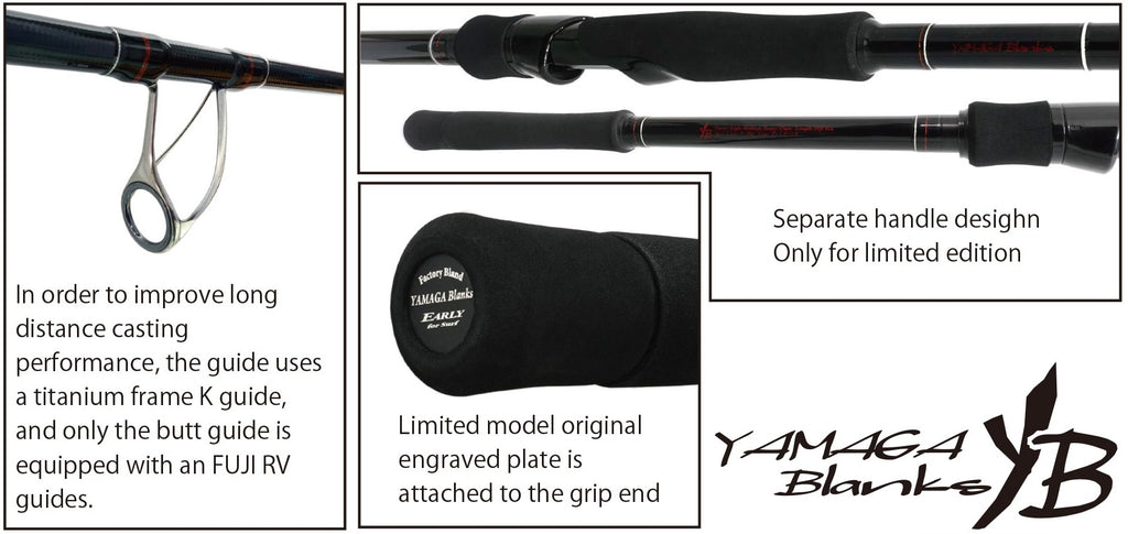 Yamaga Blanks Early 105MH Limited (BLACK/RED)- Titanium RV+K Guides an – GT  FIGHT CLUB