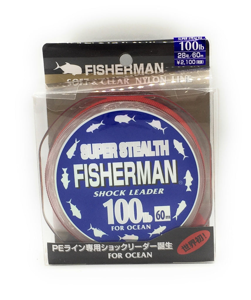 Fisherman Super Stealth Monofilament Shock Leader Line for Ocean 50lb
