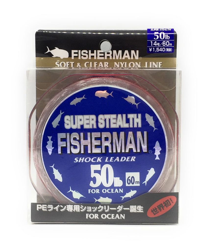 Fisherman Super Stealth Monofilament Shock Leader Line for Ocean 50lb