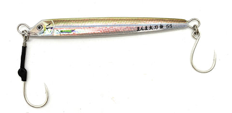 Sea Falcon Cutlassfish Mini Casting Jig Sand Lance with Decoy Assist Hook 55g