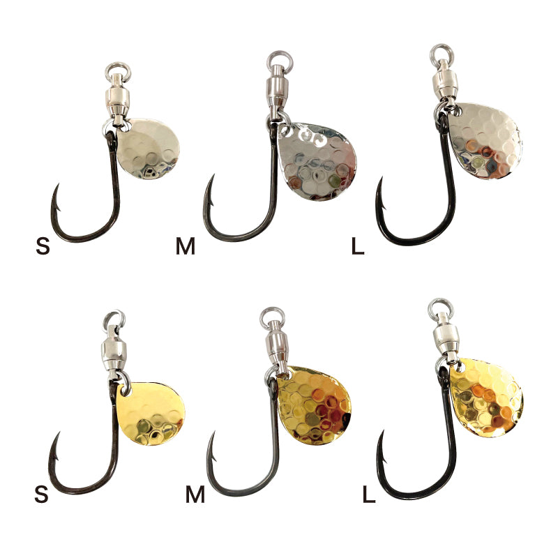 Shout! TC Blade Jigging Spare/Replacement Hooks, Size: Medium, Silver