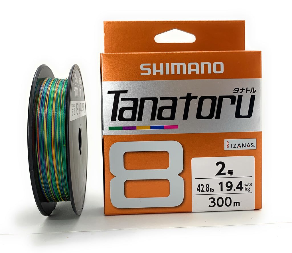 Shimano Tanatoru 8 Multicolor 300m Braided PE Fishing Line PL-F78R – GT  FIGHT CLUB