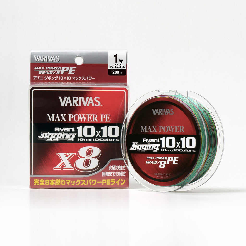 varivas braided fishing line Avani Jigging 10x10 Max Power PE X8